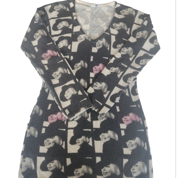 Blue Area " Marilyn Monroe " 100% Cashmere Tunic Sweater/ Dress - Picture 4 of 8